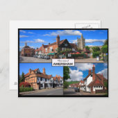 Drie Uitzichten van het Amerikaanse Briefkaart Old (Voorkant / Achterkant)