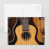 Drie Ukulele-ansichtkaart Briefkaart (Voorkant / Achterkant)