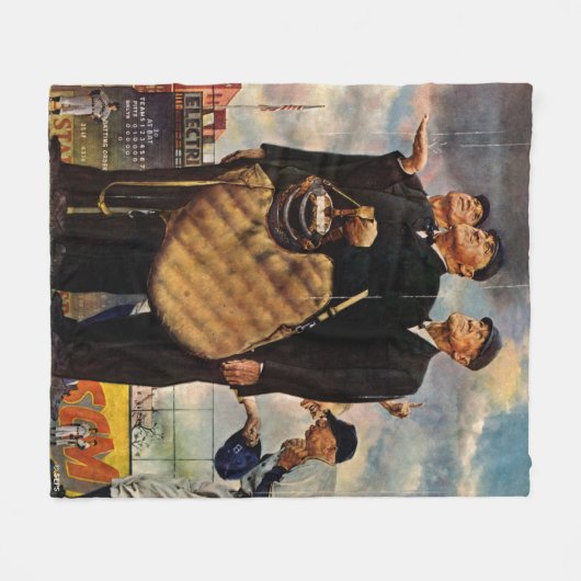 Drie Umpires Fleece Deken (Voorkant (Horizontaal))