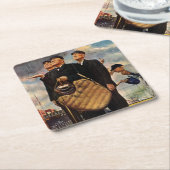 Drie Umpires Kartonnen Onderzetters (Schuin)