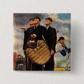 Drie Umpires Vierkante Button 5,1 Cm (Voorkant)