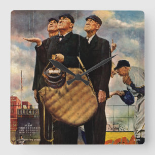 Drie Umpires Vierkante Klok