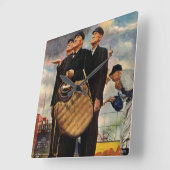 Drie Umpires Vierkante Klok (Hoek)