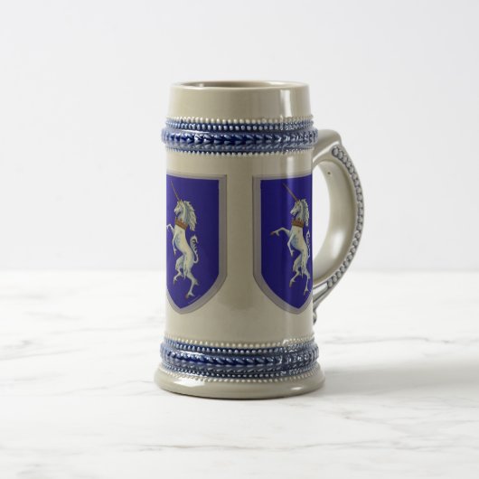 Drie Unicorns schilden Bierpul (Voorkant rechts)