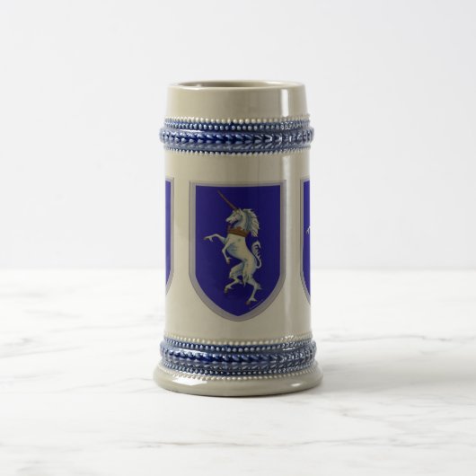 Drie Unicorns schilden Bierpul (Center)