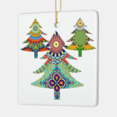 DRIE VAKANTIEBOMEN KERAMISCH ORNAMENT (Links)