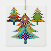 DRIE VAKANTIEBOMEN KERAMISCH ORNAMENT (Achterkant)