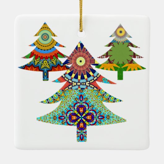 DRIE VAKANTIEBOMEN KERAMISCH ORNAMENT (Achterkant)