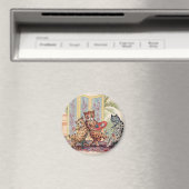 Drie vallende katten van Louis Wain Magneet (Insitu (Vaatwasser))