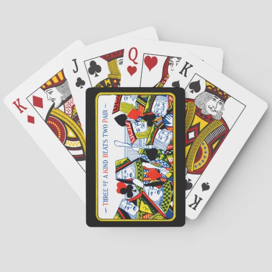 Drie van een soort speelkaarten (Achterkant)