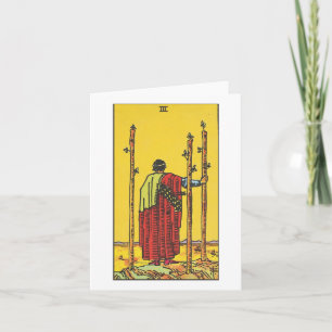 Drie van toverstokken - Rider Waite Smith tarot Kaart