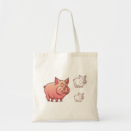 Drie Varkens Canvas tas (Voorkant)