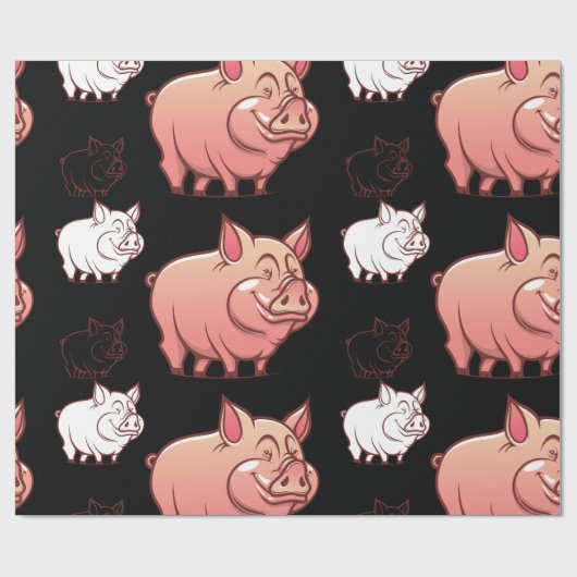 Drie varkens inpakpapier (Vlak)