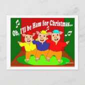 Drie Varkens Kerst Christelijk Cadeau Feestdagenkaart (Voorkant)