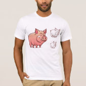 Drie Varkens Mannen T-Shirt (Voorkant)