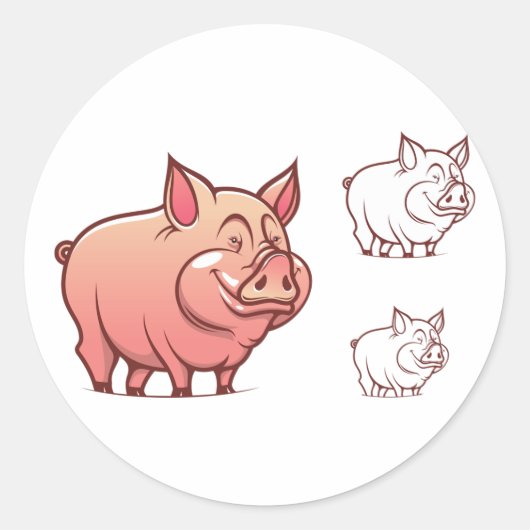 Drie Varkens Stickers (Voorkant)
