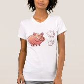 Drie Varkenshirt T-shirt (Voorkant)