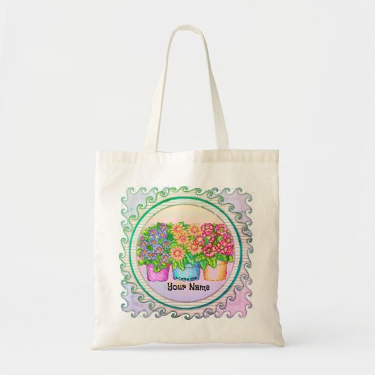Drie Vazen Bloemen Tote Bag (Voorkant)