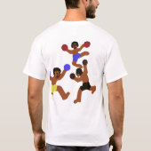 Drie vechters – T-shirt met dynamische beweging (Achterkant)