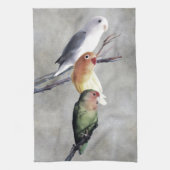 Drie vedervogels theedoek (Verticaal)