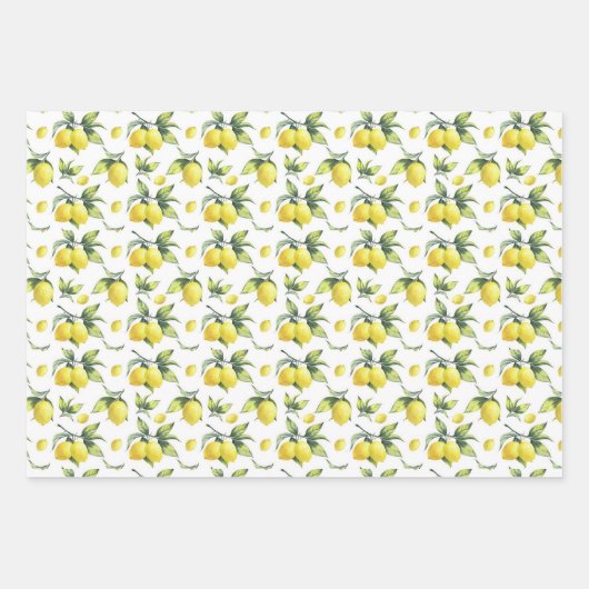 Drie vellen pakpapier - Sinaasappels peren (Voorkant)