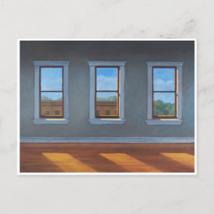 Drie vensters met Lichte Streaming binnen Briefkaart