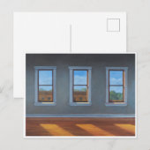 Drie vensters met Lichte Streaming binnen Briefkaart (Voorkant / Achterkant)