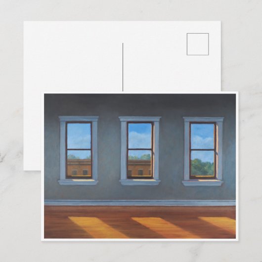 Drie vensters met Lichte Streaming binnen Briefkaart (Voorkant / Achterkant)