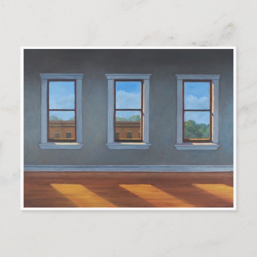 Drie vensters met Lichte Streaming binnen Briefkaart (Voorkant)