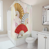 Drie ventilatoren douchegordijn (In situ)