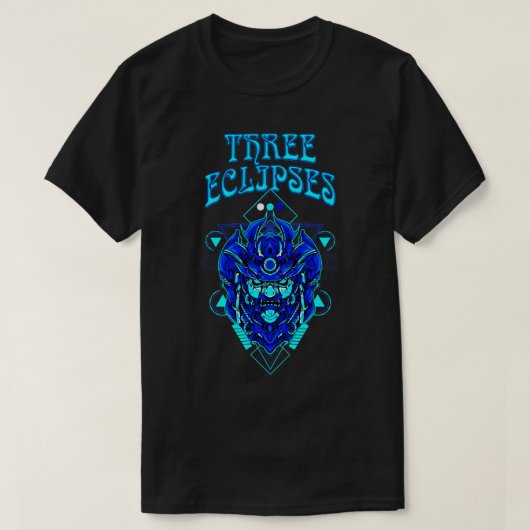 Drie Verduisteringen Japanse Cyborg Samurai Demon  T-shirt (Design voorkant)