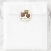 Drie verfijnde chocolaatjes, adresseer Stickers (Tas)