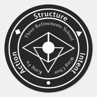 Drie Verfijningen Logo Sticker (zwart)