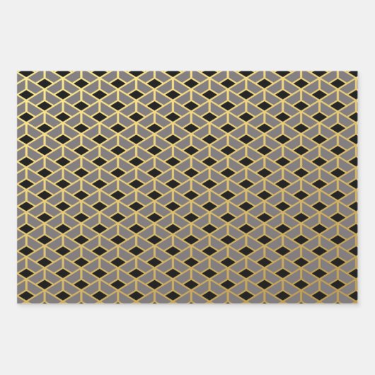 Drie verschillende Art Deco Style Wrapping Paper S (Voorkant 2)