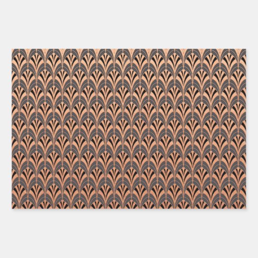 Drie verschillende Art Deco Style Wrapping Paper S (Voorkant)