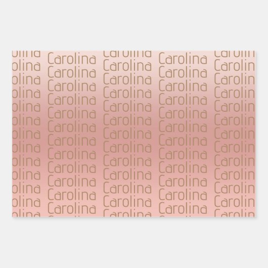 Drie verschillende Design Jouw naam Vrouwelijke kl Inpakpapier Vel (Voorkant 2)