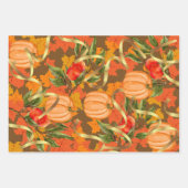 Drie verschillende Herfst Design Inpakpapier Vel (Voorkant 3)