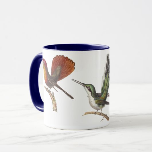 Drie verschillende Hummingvogels Rene Primevere Le Mok (Voorkant links)