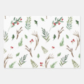 Drie verschillende kerstpatronen inpakpapier vel (Voorkant 3)