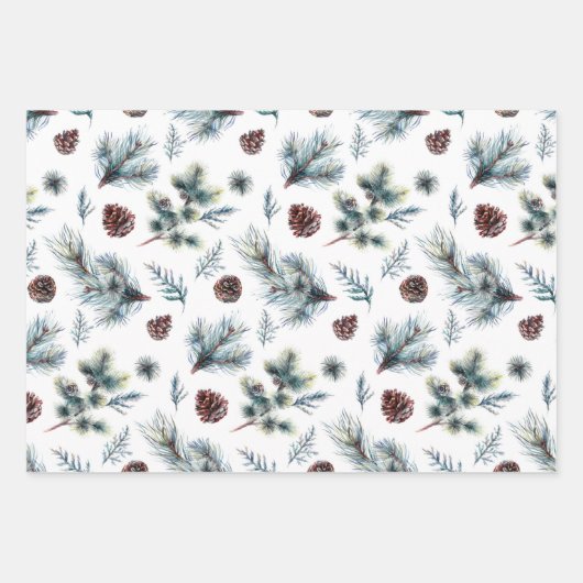 Drie verschillende kerstpatronen inpakpapier vel (Voorkant 2)