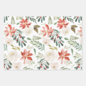 Drie verschillende kerstpatronen inpakpapier vel (Voorkant)