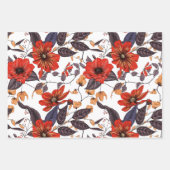 Drie verschillende kleurenblokpatronen inpakpapier vel (Voorkant 3)