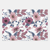 Drie verschillende kleurenblokpatronen inpakpapier vel (Voorkant 2)