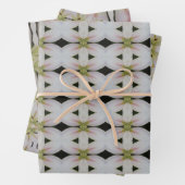 Drie verschillende ontwerpen inpakpapier vel (In situ)