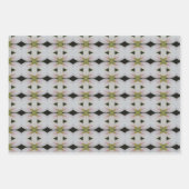 Drie verschillende ontwerpen inpakpapier vel (Voorkant)