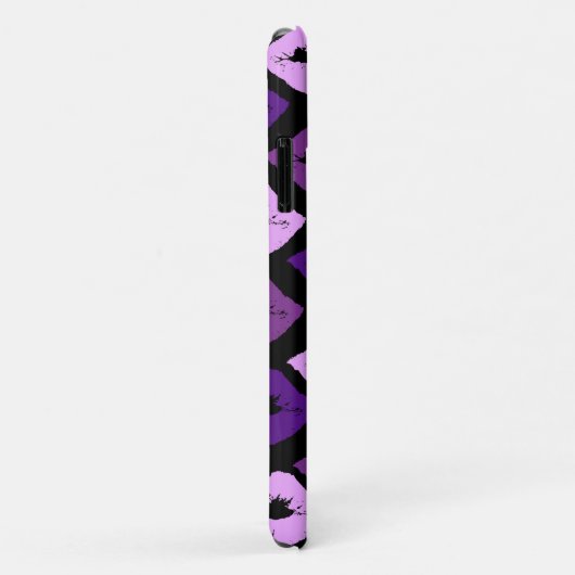 Drie verschillende Paarse Lip Shades Pattern Case-Mate iPhone Case (Achterkant/rechts)