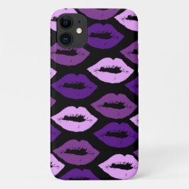 Drie verschillende Paarse Lip Shades Pattern Case-Mate iPhone Case