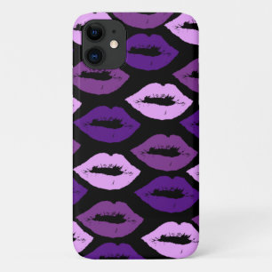 Drie verschillende Paarse Lip Shades Pattern Case-Mate iPhone Case