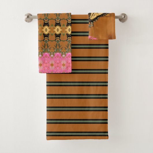 Drie verschillende patronen bad handdoek (Insitu)