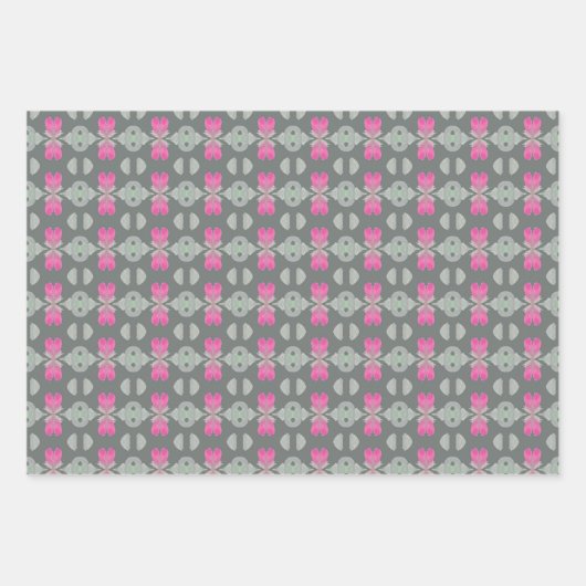 Drie verschillende patronen inpakpapier vel (Voorkant 2)